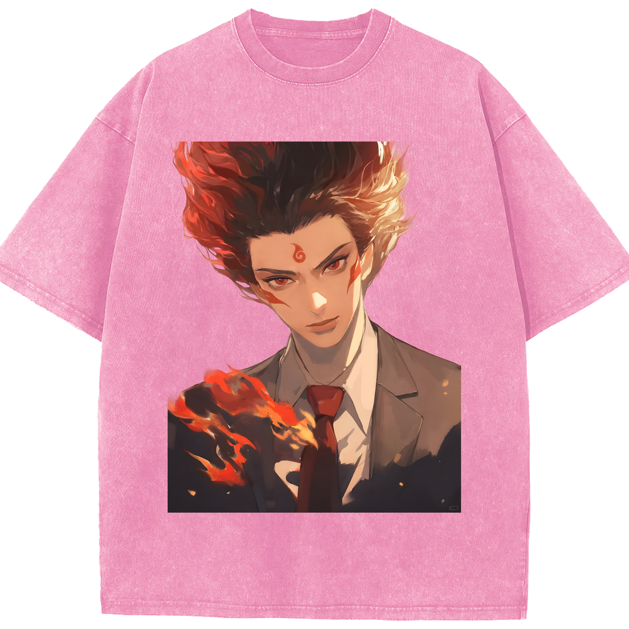 （画像用） Ne Zha 2 ナタ 魔童の大暴れ 綿100% ヴィンテージ風 半袖Tシャツ（フロントプリント）
